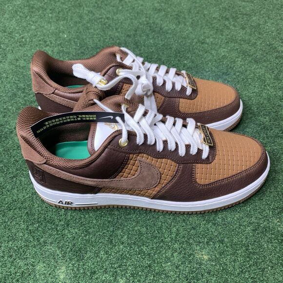 Sz 10.5 Nike Air Force 1 Low \'07 LV8 Jersey Made It Brown White IM6644-259 Men\'s main image 5